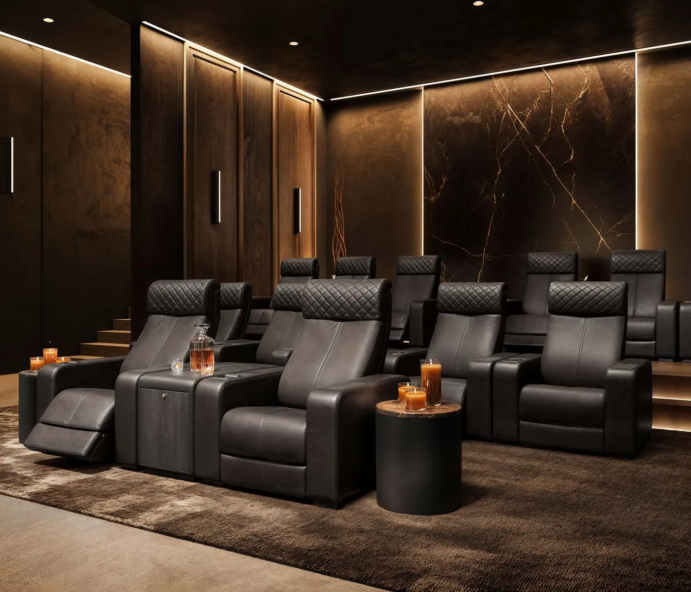 Poltrona in pelle home theater by Wayne Enterprises Home Collection